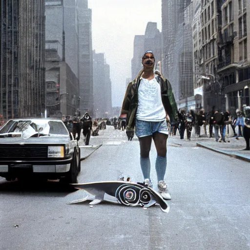 Image similar to The first street shark discovered in new york streets, circa 1992, photograph