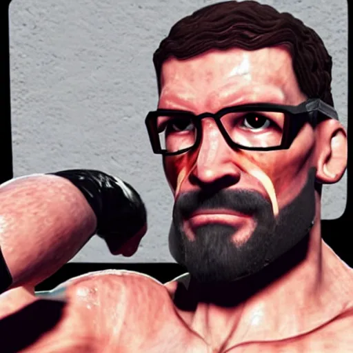 Image similar to gordon freeman in the ufc