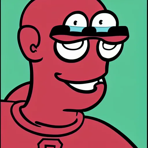 Image similar to handsome man, handsome squidward, big smile, hero, strong chin, handsome, pop art