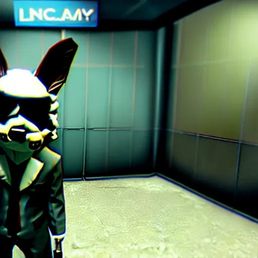 Prompt: screenshot from the pc game payday 2 ( max graphics ) demonstrating the fursuit unlock
