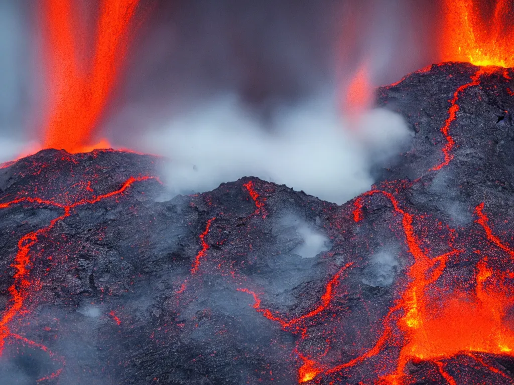 Prompt: volcanic eruption, high definition detail, 8 k, photography