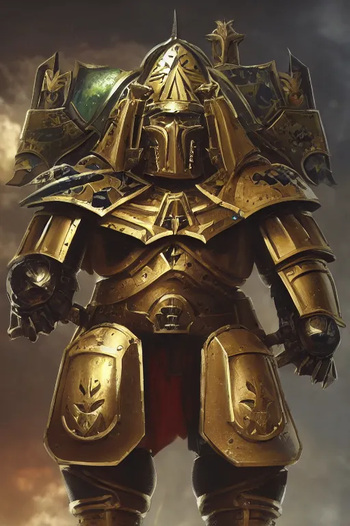 Image similar to armor portrait heros warhammer 4 0 k horus heresy fanart - the primarchs emperor by johannes helgeson animated with vfx concept artist & illustrator global illumination ray tracing hdr fanart arstation zbrush central hardmesh 8 k octane renderer comics stylized