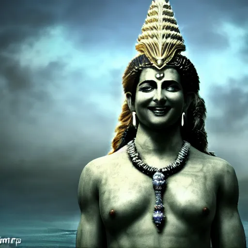 Image similar to riley reid as a god shiva, weta hyperrealism cinematic lighting and composition