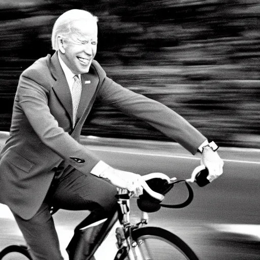 Image similar to ultra realistic photo of joe biden falling off of his bike, film, perfect face, in the style of a candid photo