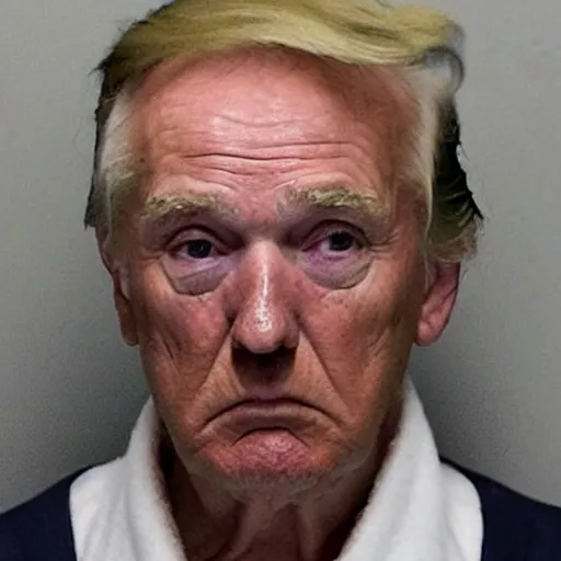 Image similar to an arrested senior man with facial features like Donald Trump at Mar-a-Lago, taken away by FBI, photo, press, high quality