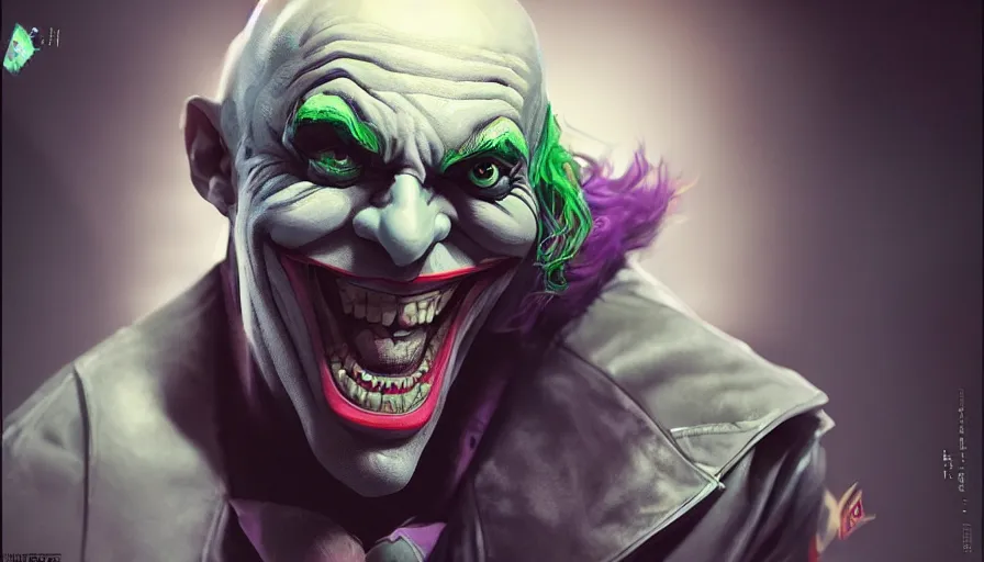 Prompt: Ryback as Joker, hyperdetailed, artstation, cgsociety, 8k