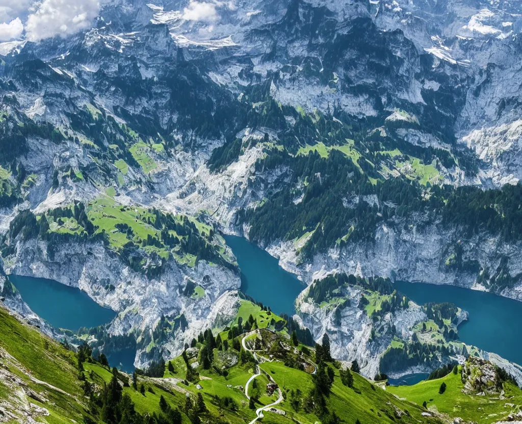 Image similar to Amazing Switzerland Landscape that are out of this world 8k