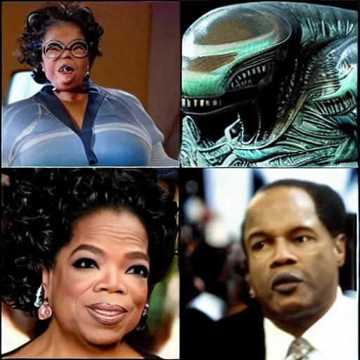 Prompt: oprah alien xenomorph