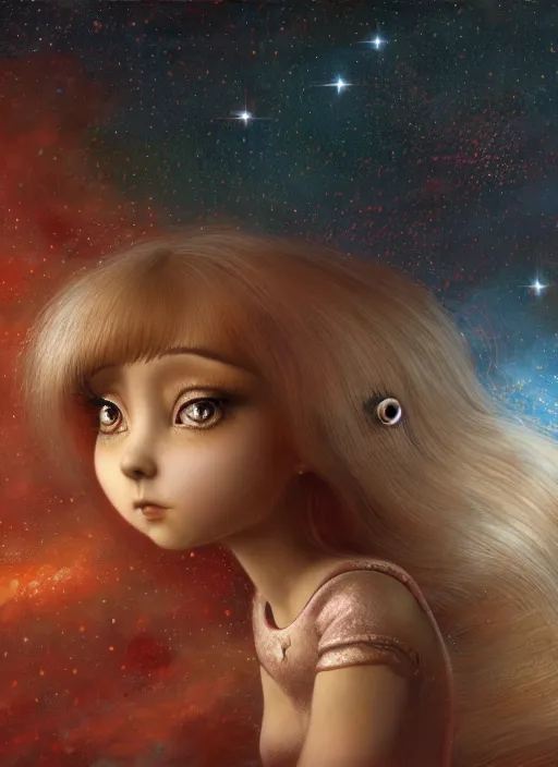 Image similar to highly detailed closeup portrait of a fairytale princess's favorite spacehip on mars, nicoletta ceccoli, mark ryden, lostfish, earl nore, hyung tae, frank frazetta, global illumination, god rays, detailed and intricate environment