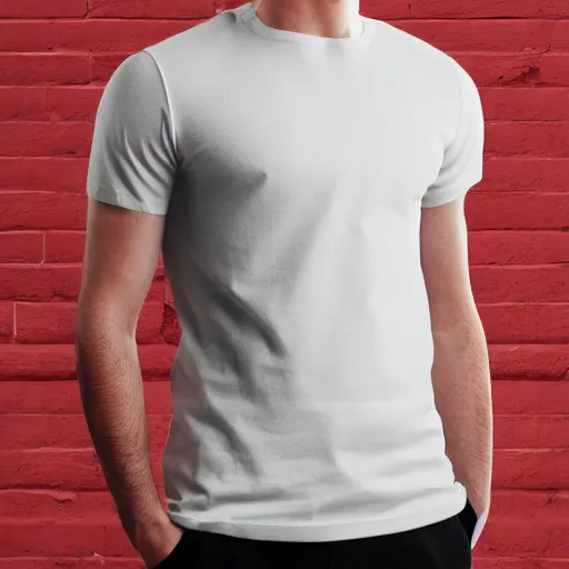 Prompt: white t - shirt model front view mockup