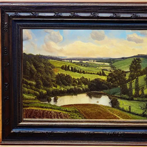 Image similar to intricate professional large format landscape painting of the czech countryside, highly detailed