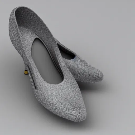 Image similar to 3d printed shoes, 3d rendering