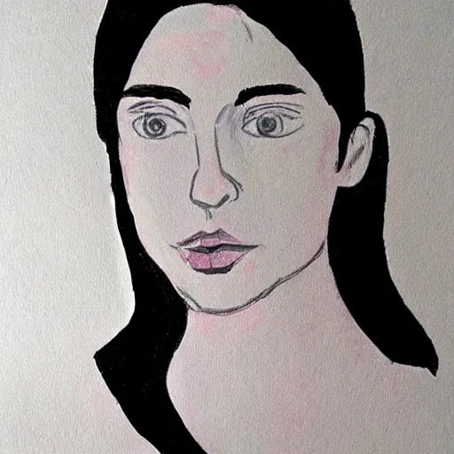 Prompt: study of a woman. portrait. instructional drawing for art students.