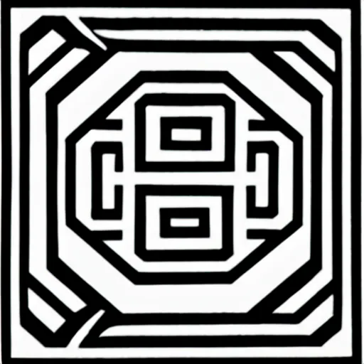 Prompt: black and white logo by karl gerstner, monochrome, 8 k scan, centered, symetrical, satisfying, bordered