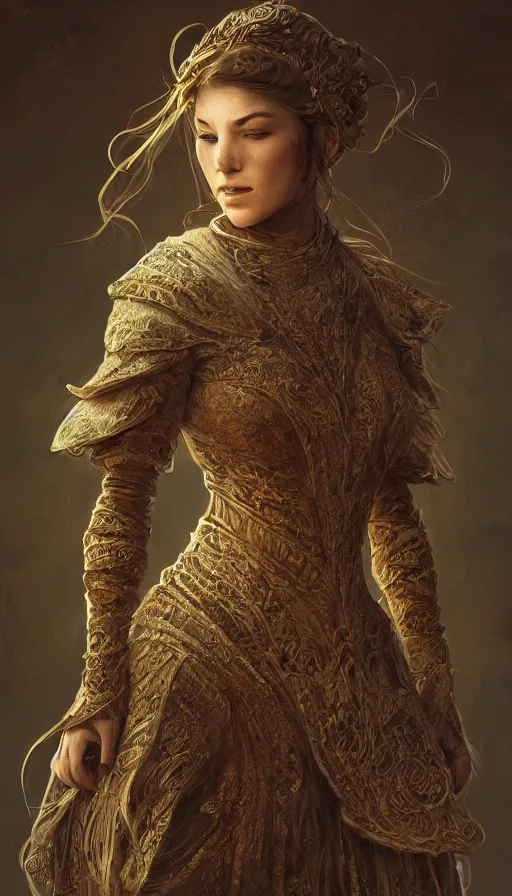 Image similar to hunter shaffer, traditional clothing, fame of thrones, fibonacci, sweat drops, intricate fashion clothing, insane, intricate, highly detailed, surrealistic, digital painting, artstation, concept art, smooth, sharp focus, illustration, unreal engine 5, 8 k, art by artgerm and greg rutkowski and alphonse mucha