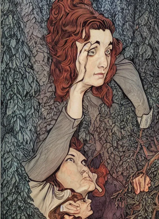 Image similar to twin peaks movie poster art by rebecca guay