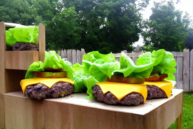 Image similar to growing cheeseburgers in the garden this summer, look at my hamburger plant, this one even grows bacon - cheeseburgers