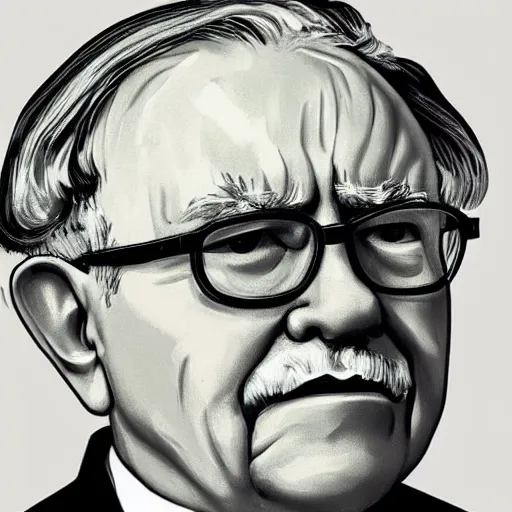 Prompt: warren buffet drawn by van gogh