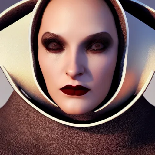 Image similar to dune inspired avant-garde art, deco fashion, highly detailed, photorealistic portrait, white studio setting, studio lighting, crisp quality and light reflections, unreal engine 5 quality render