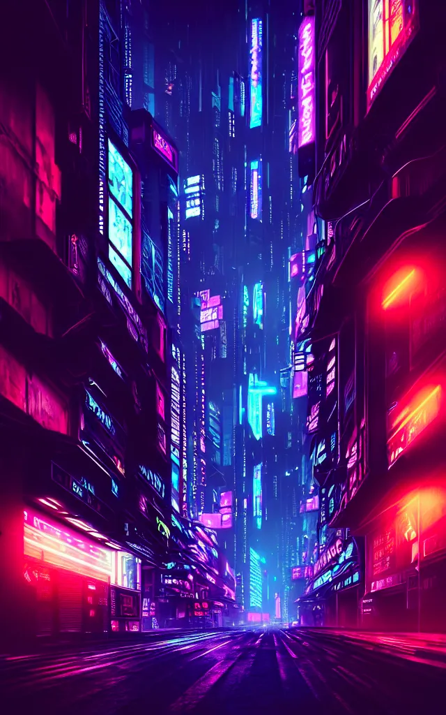 Image similar to a magnificent dark neon futuristic cyberpunk city bustling street at night cyberart photography by liam wong rendered in octane, 3 d render, trending on cgsociety, blender 3 d