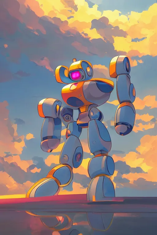 Image similar to metabots medabots medarotto medarot robot minimalist comics, behance hd by jesper ejsing, by rhads, makoto shinkai and lois van baarle, ilya kuvshinov, rossdraws global illumination ray tracing hdr radiating a glowing aura