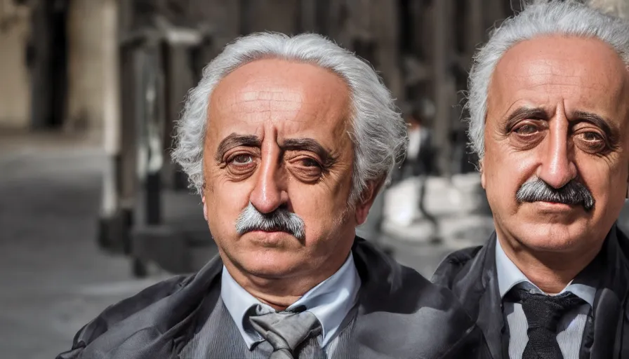 Image similar to hyper-realistic and anamorphic 2010s movie still close-up portrait of Giovanni Falcone, by Paolo Sorrentino, Leica SL2 30mm, beautiful color, high quality, high textured, high detailed face