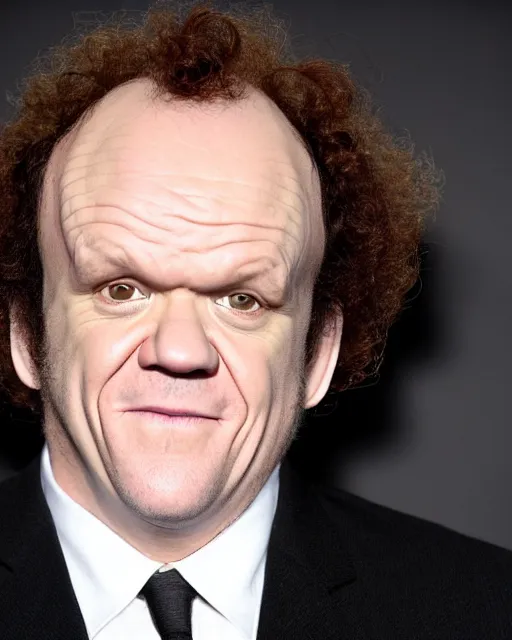 Image similar to john c reilly's head as head of cauliflower hair