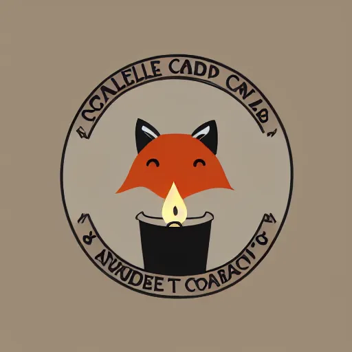 Prompt: candle fox company illustration