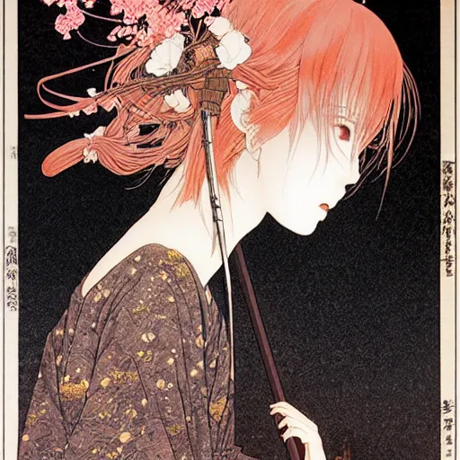 Image similar to prompt : portrait of magical muse soft light painted by takato yamamoto, inspired by ninja anime, smooth face feature, intricate oil painting, high detail, sharp high detail, manga and anime