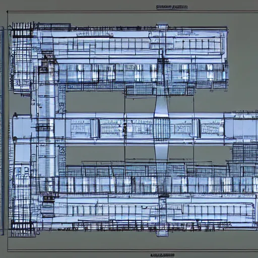 Image similar to blueprints for a nuclear reactor