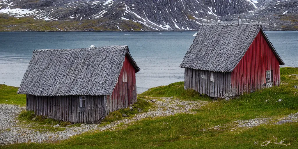 Prompt: an old house. at andøya island, northern norway.