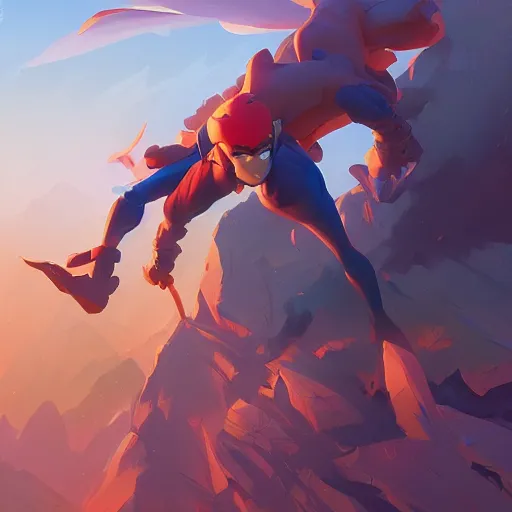 Image similar to hero world fooly cooly, behance hd by jesper ejsing, by rhads, makoto shinkai and lois van baarle, ilya kuvshinov, rossdraws global illumination