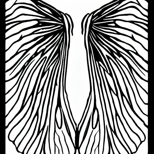 Image similar to insect wings, line art