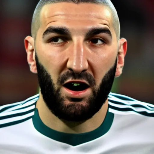 Prompt: karim benzema as a muppet