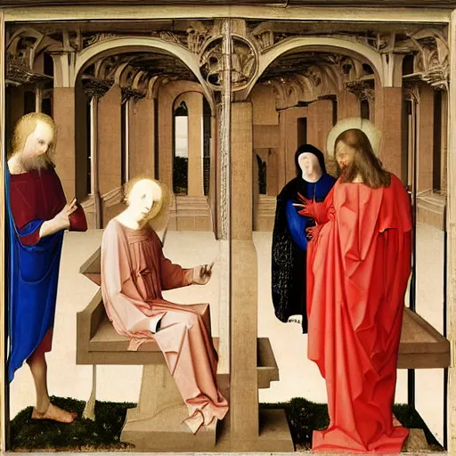 Image similar to deposition of christ by van der weyden, high quality, realism