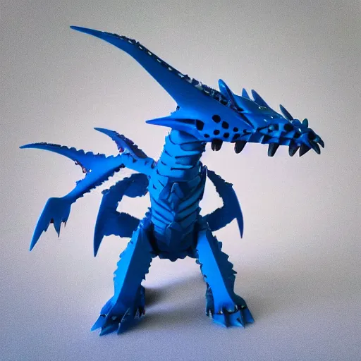 Image similar to Dialga the Pokémon, mini figure, photo, trending on artstation