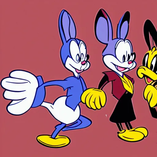 Prompt: still bugs bunny in 1 9 3 0's disney rubber hose animation style