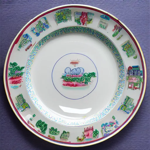 Image similar to gal godot china plate