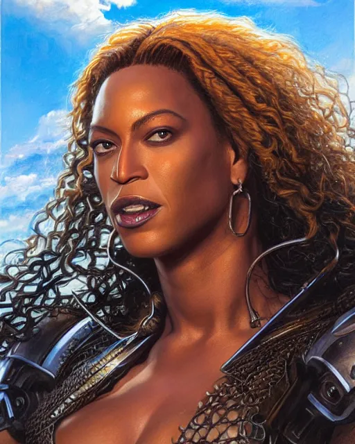 Prompt: portrait of beyonce as angela basset in apex legends, by donato giancola, greg staples, boris vallejo, luis royo, sharp focus, hyperrealistic, intricate, summer day, sunlight, soft lighting, detailed