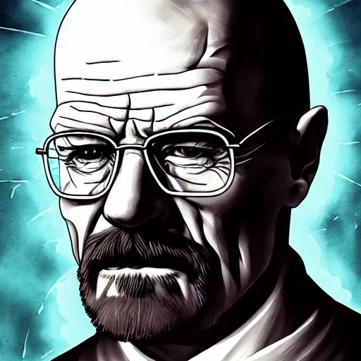 Prompt: portrait of walter white skull, anime fantasy illustration by tomoyuki yamasaki, kyoto studio, madhouse, ufotable, comixwave films, trending on artstation