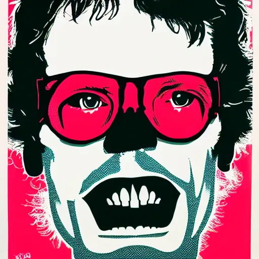 Image similar to individual mick jagger aged 2 4 silk screen butcher billy style