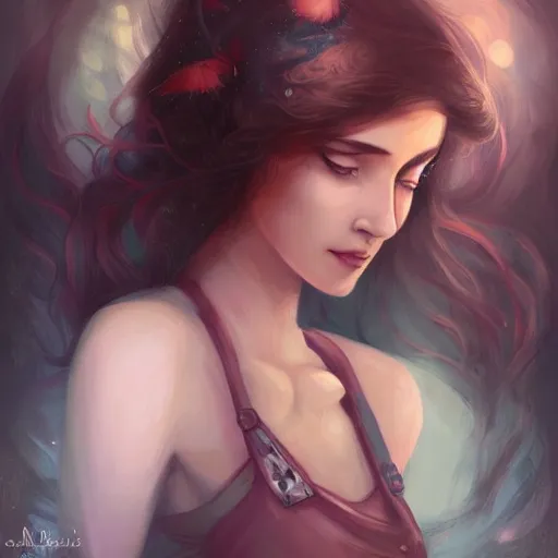 Image similar to a portrait in the style of anna dittmann and loish and charlie bowater.