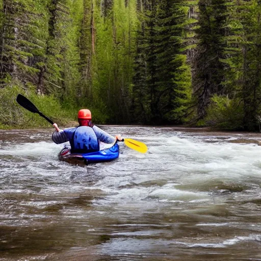 Image similar to kayaking in an alberta river