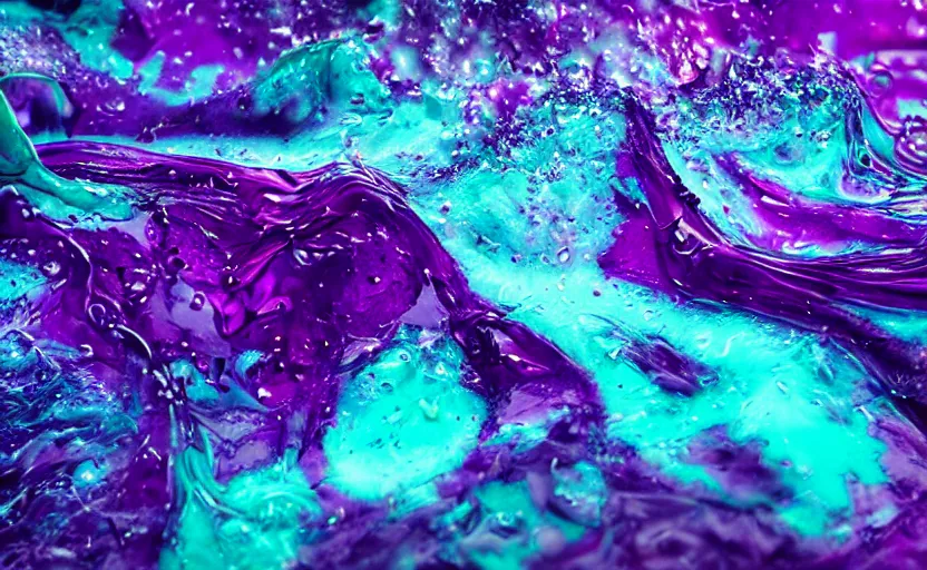 Image similar to warlock sumerge, beautiful purple liquid, purple oozing pool pit, cinematic lighting, various refining methods, micro macro autofocus, ultra definition, award winning photo