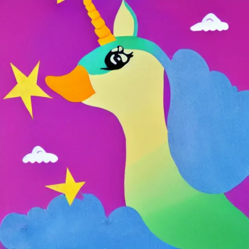 Prompt: Duck rainbow unicorn