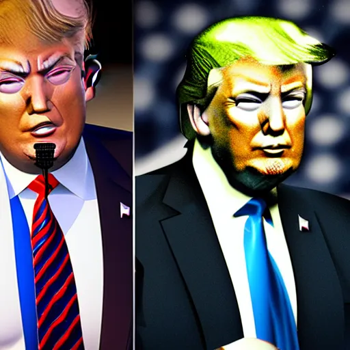 Prompt: Donald Trump, ps2 graphics