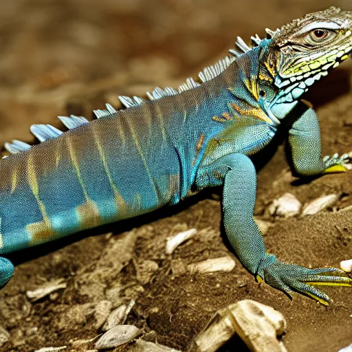 Prompt: fiji banded iguana