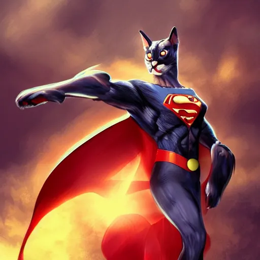 Prompt: superhero cat in new york city, digital art, artstation - n 9