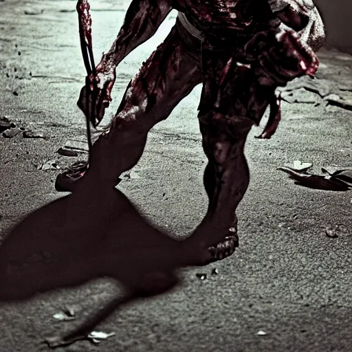 Image similar to wolverine, the walking dead zombie, full body shot, butcher by yousuf karsh, golden hour, realistic, body shot, sharp focus, 8 k high definition, insanely detailed, intricate, elegant