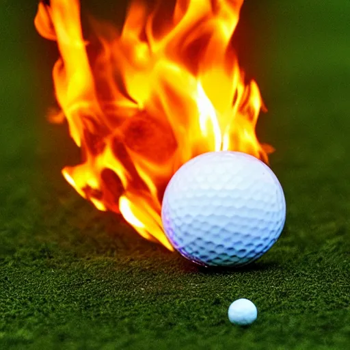 Image similar to golf ball on fire